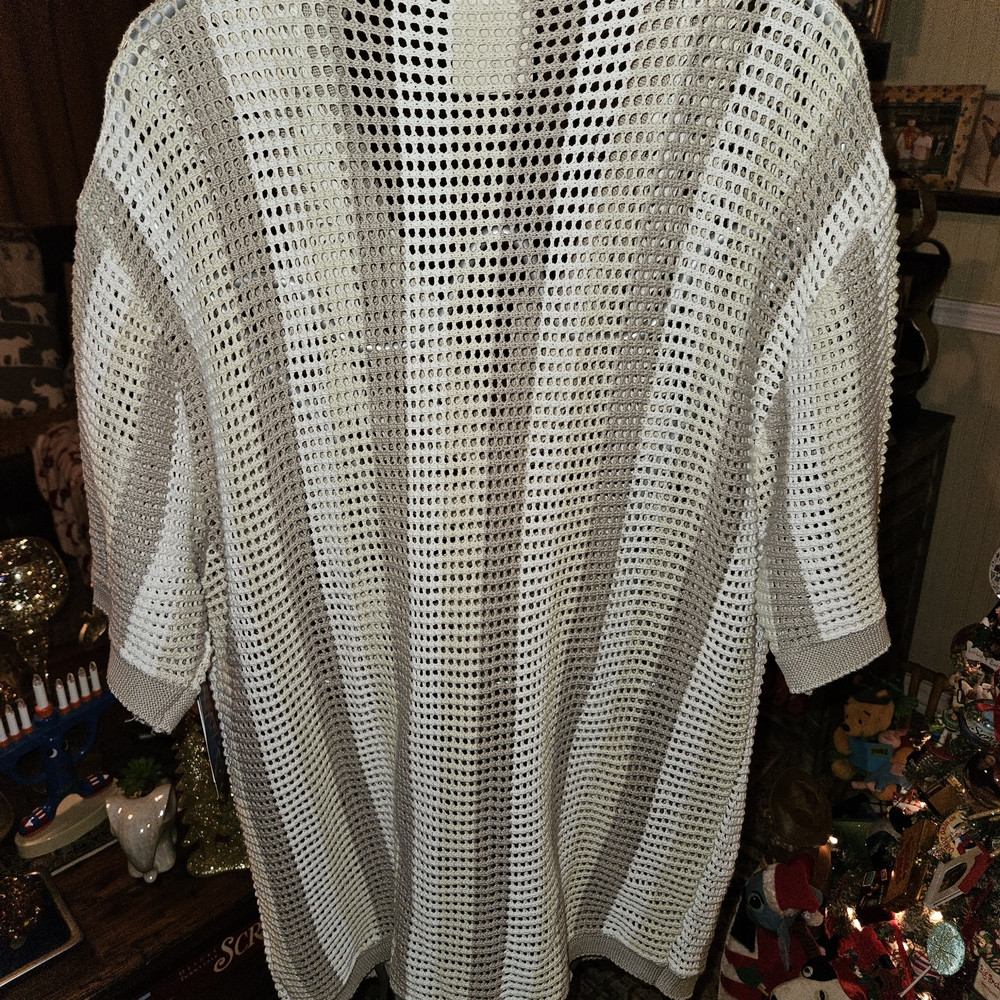 Massini Gray Men's Cardigan Sweater - Picture 3 of 5